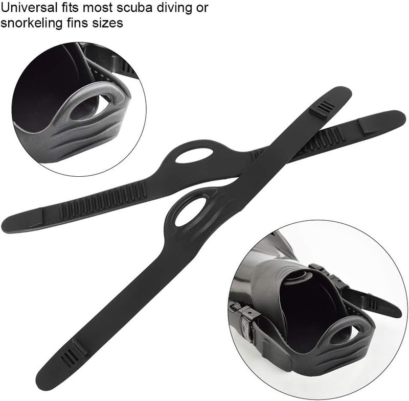 woobles Fin Straps, Adjustable Rubber Fin Flippers Strap Swimming Scuba Diving Dive Accessories - Image 2
